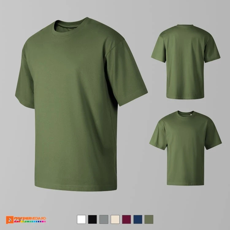 tricouri khaki promotionale unisex din poliester ad812 poza 6