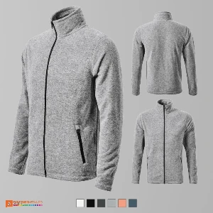 hanorace fleece barbatesti gri deschis din poliester reciclat ad852 poza 4