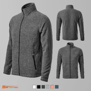 hanorace fleece barbatesti gri inchis din poliester reciclat ad852 poza 5