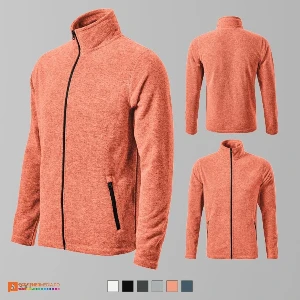 hanorace fleece barbatesti portocalii din poliester reciclat ad852 poza 7