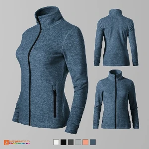 hanorace fleece albastre de dama din poliester reciclat ad853 poza 2