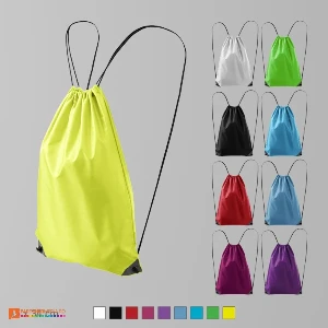 rucsaci drawstring din poliester cu snururi negre ad912 poza 1