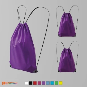 rucsaci drawstring mov din poliester cu snururi negre ad912 poza 5