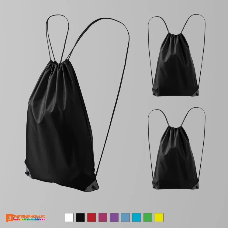 rucsaci drawstring negri din poliester cu snururi negre ad912 poza 6