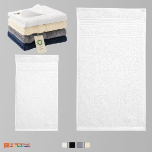 prosoape albe din bumbac organic de 70x140 cm ad917 poza 2