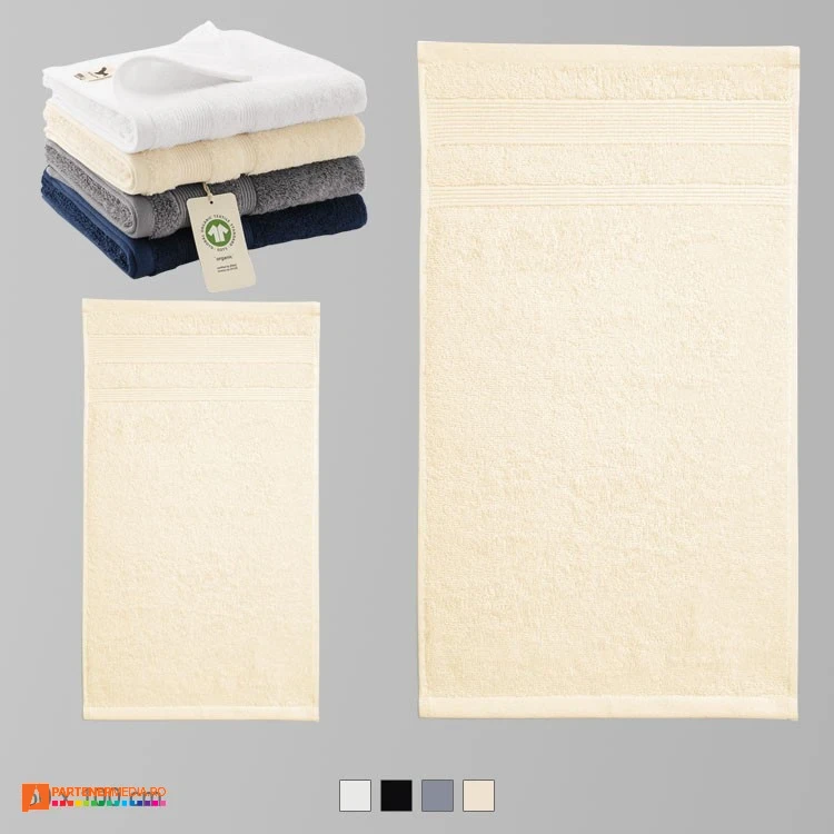 prosoape crem din bumbac organic de 70x140 cm ad917 poza 4
