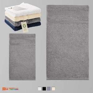 prosoape gri din bumbac organic de 70x140 cm ad917 poza 5