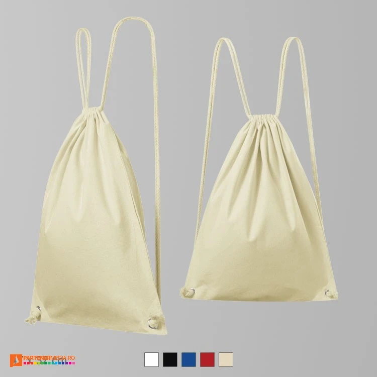 rucsaci drawstring crem unisex din bumbac ad922 poza 4