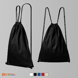 rucsaci drawstring negri unisex din bumbac ad922 poza 5