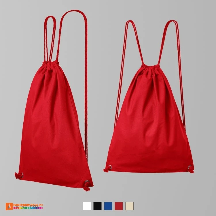 rucsaci drawstring rosii unisex din bumbac ad922 poza 6