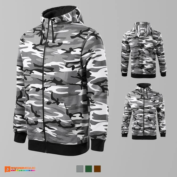hanorace barbatesti cu design gri camuflaj adc19 poza 2