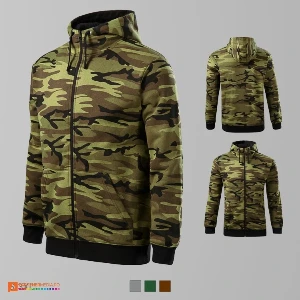 hanorace barbatesti cu design khaki camuflaj adc19 poza 3