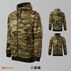 hanorace barbatesti cu design verde camuflaj adc19 poza 4