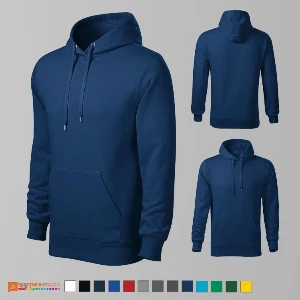 hanorace bleumarin barbatesti promotionale cu buzunar marsupiu adf13 poza 4