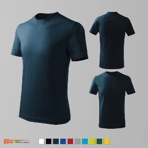 tricouri de copii bleumarin din bumbac cu finisaj cu silicon adf38 poza 5