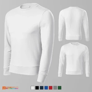 bluze albe promotionale unisex din bumbac si poliester adp41 poza 2