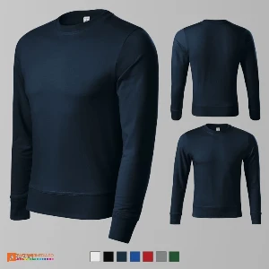 bluze bleumarin promotionale unisex din bumbac si poliester adp41 poza 4