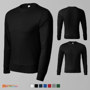 bluze negre promotionale unisex din bumbac si poliester adp41 poza 6