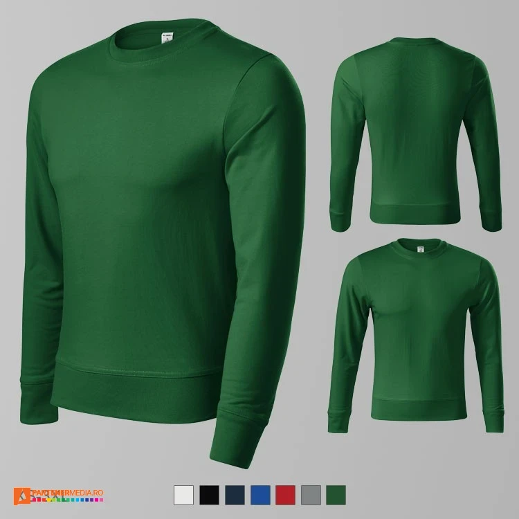 bluze verzi promotionale unisex din bumbac si poliester adp41 poza 8