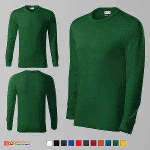 tricouri verzi unisex din bumbac cu maneci lungi adr05 poza 11