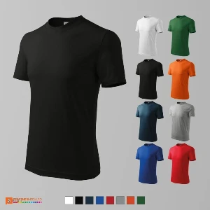 tricouri din bumbac unisex cu guler rotund adr07 poza 1