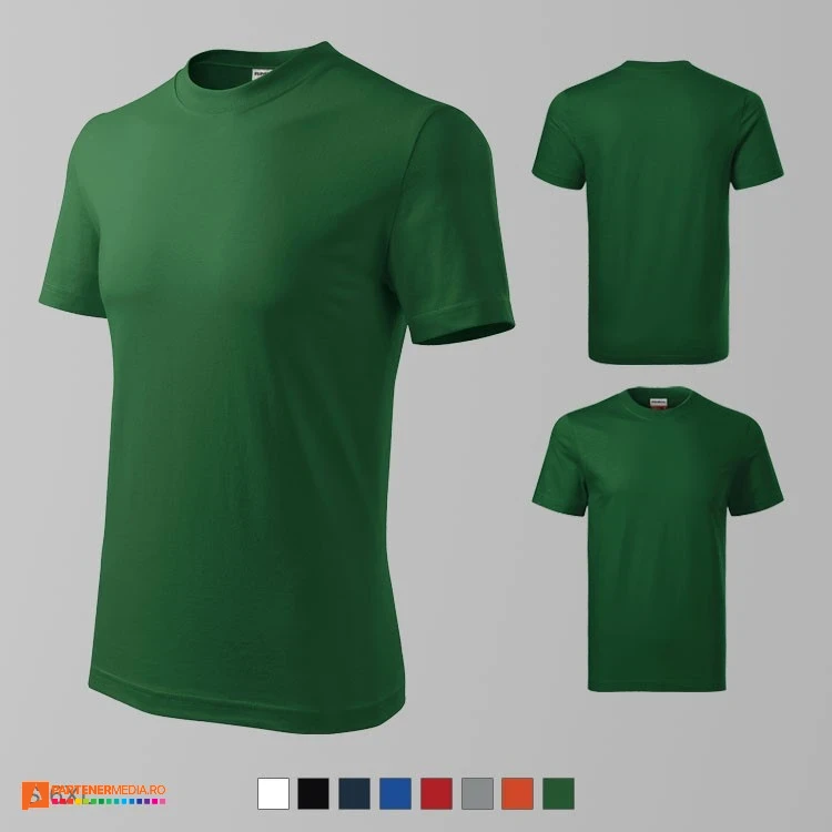 tricouri verzi din bumbac unisex cu guler rotund adr07 poza 9