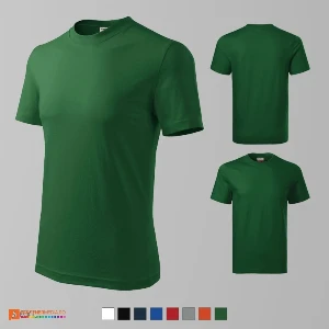 tricouri verzi din bumbac unisex cu guler rotund adr07 poza 9