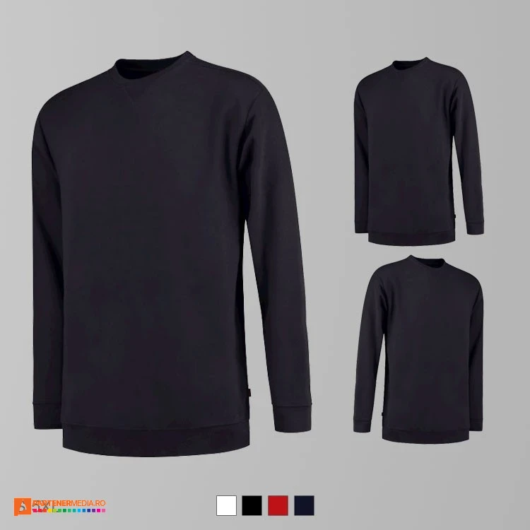 bluze bleumarin unisex din bumbac si poliester adt43 poza 3