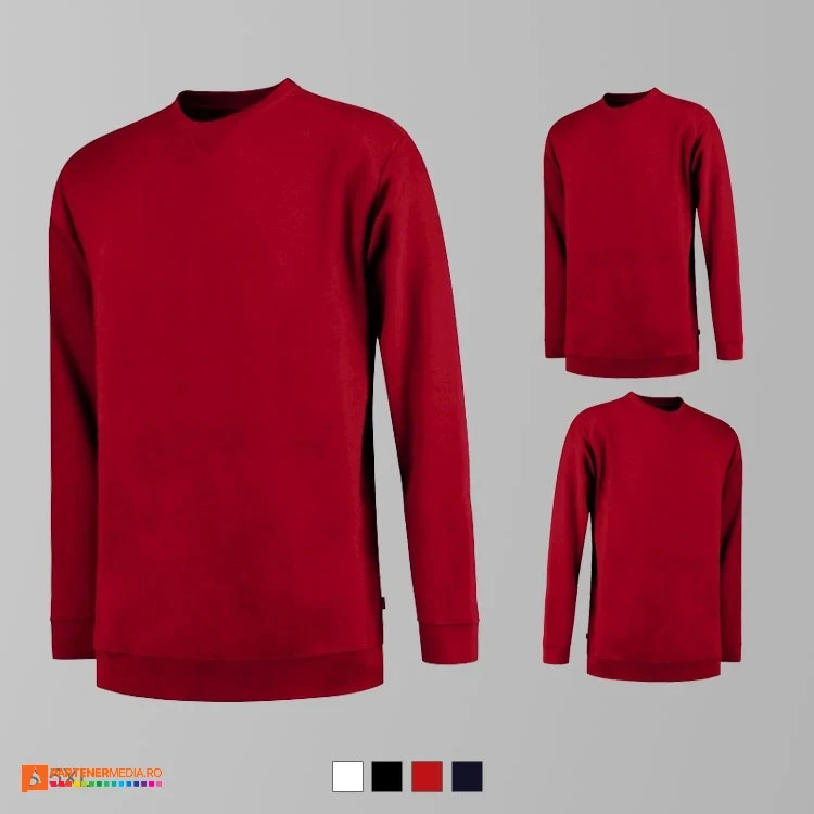 bluze rosii unisex din bumbac si poliester adt43 poza 5
