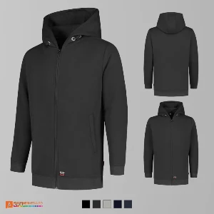 jachete gri unisex tip hanorac din bumbac si poliester adt44 poza 5