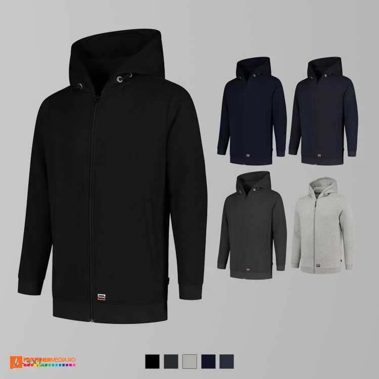 jachete unisex tip hanorac din bumbac si poliester adt44 poza 1