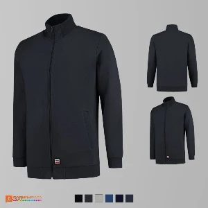 jachete bleumarin tip hanorac din bumbac si poliester adt45 poza 3