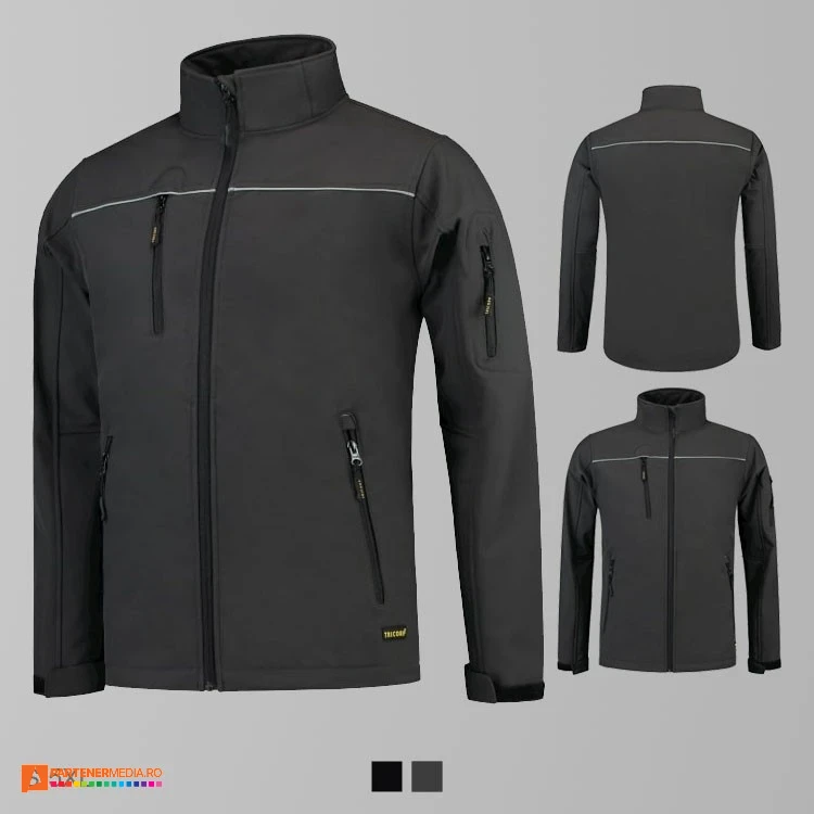 jachete unisex gri inchis softshell adt53 poza 2