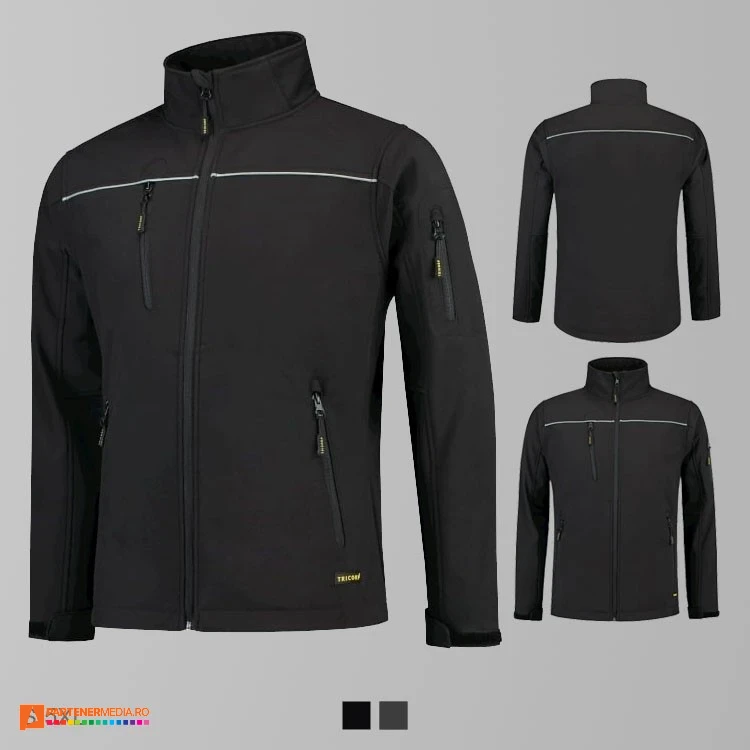 jachete unisex softshell negre adt53 poza 3