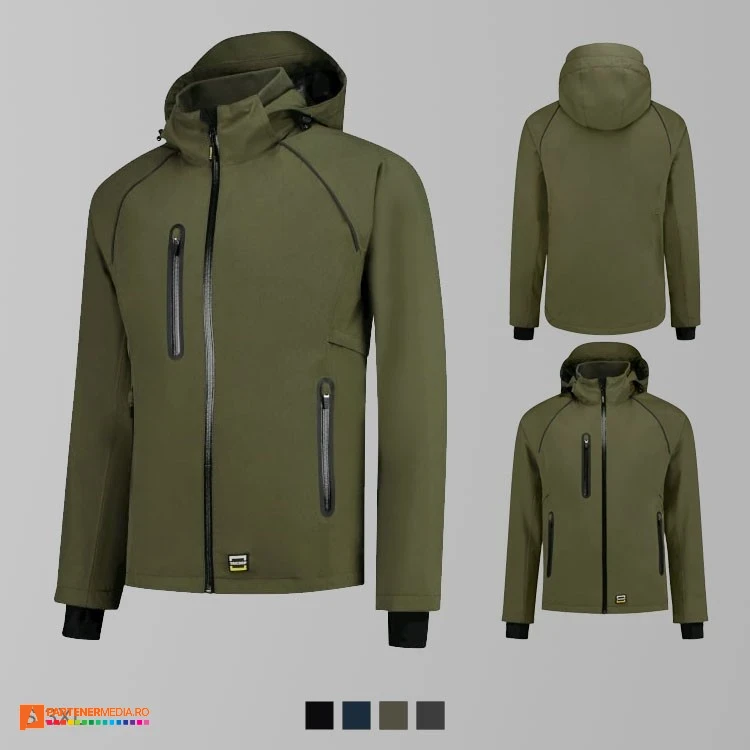 jachete softshell unisex promotionale khaki adt54 poza 4
