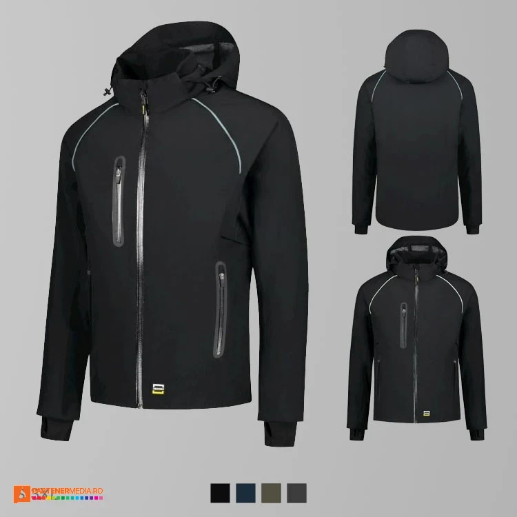 jachete softshell unisex promotionale negre adt54 poza 5