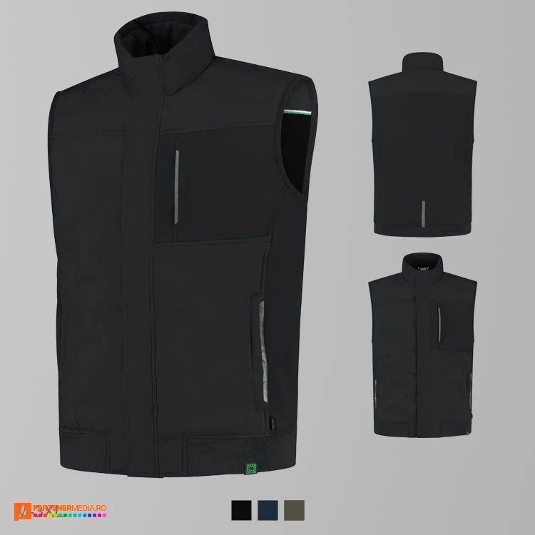 veste unisex negre din poliester reciclat adt55 poza 4