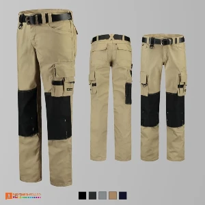 pantaloni unisex de lucru crem adt61 poza 3