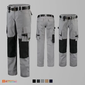 pantaloni unisex de lucru gri adt61 poza 4