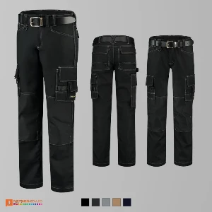 pantaloni unisex de lucru negri adt61 poza 6