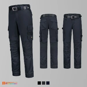 pantaloni bleumarin unisex de lucru din bumbac si poliester adt62 poza 2