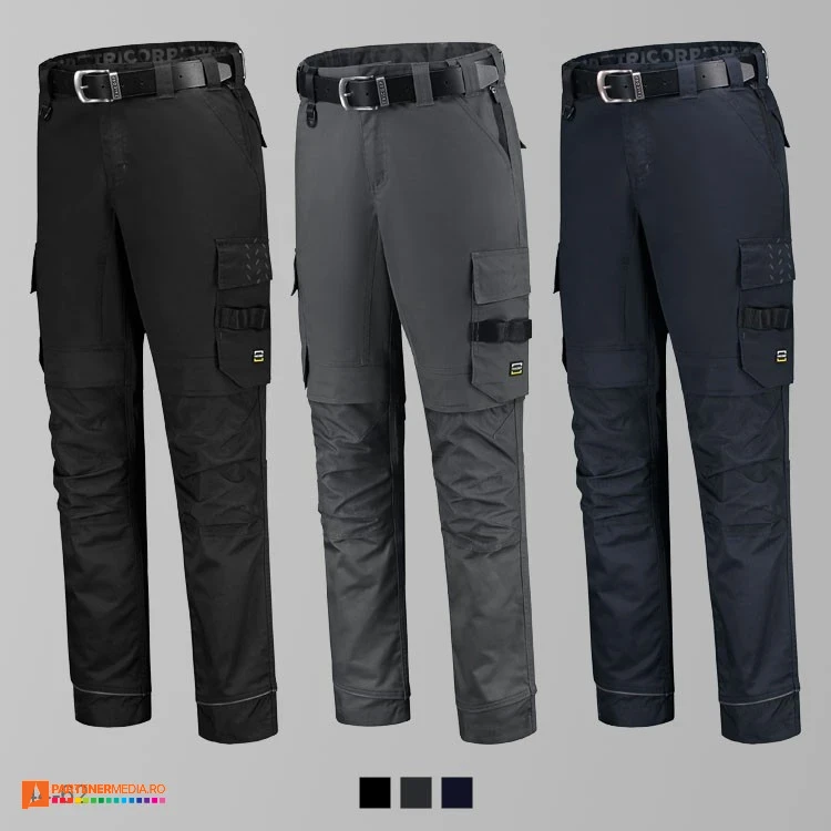 pantaloni unisex de lucru din bumbac si poliester adt62 poza 1