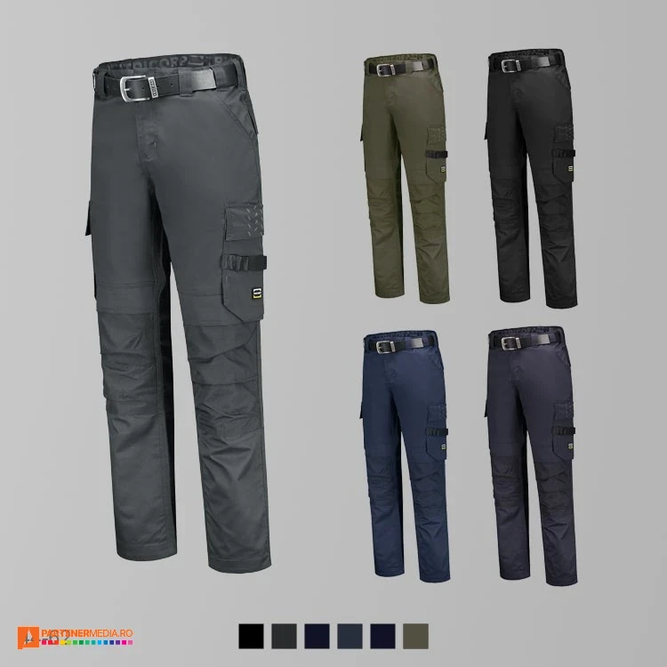 pantaloni de lucru cu talie elastica adt63 poza 1