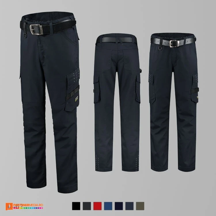 pantaloni de lucru unisex albastru inchis adt64 poza 4