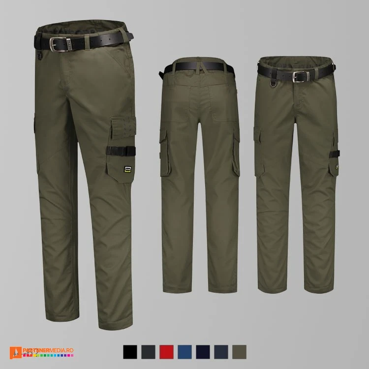 pantaloni de lucru unisex khaki adt64 poza 6