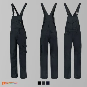 salopete unisex bleumarin cu pieptar adt66 poza 2
