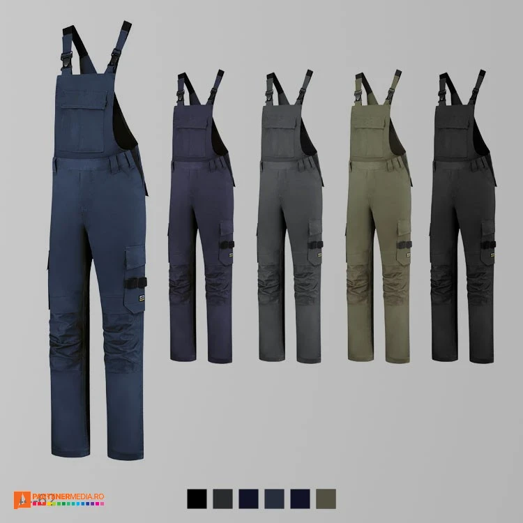 salopete unisex de lucru din bumbac si poliester adt67 poza 1