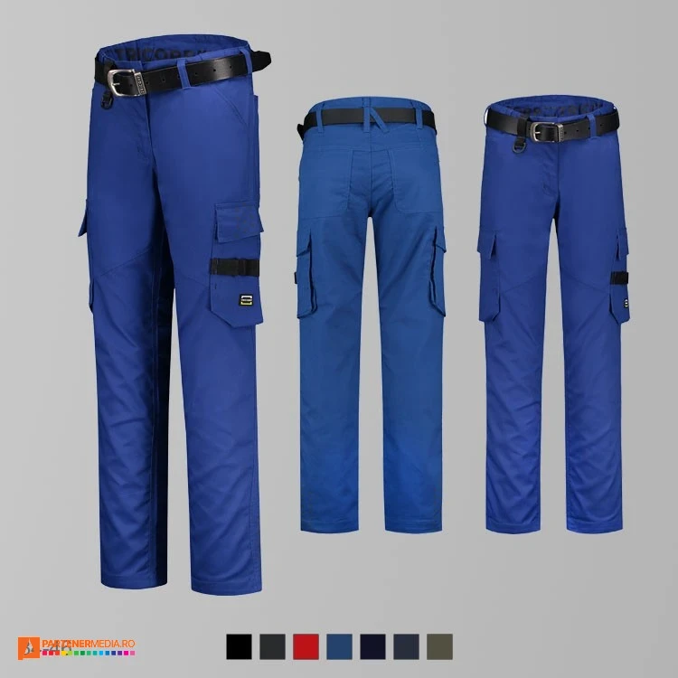 pantaloni de dama de lucru albastri adt70 poza 2