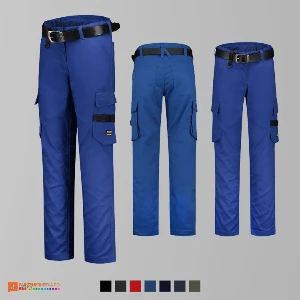 pantaloni de dama de lucru albastri adt70 poza 2