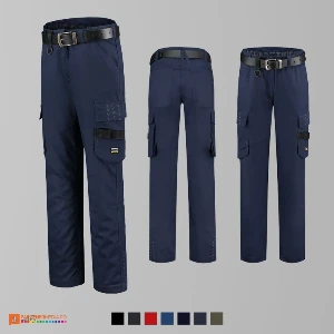 pantaloni de dama de lucru promotionali albastru inchis adt70 poza 3